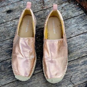 Franco Sarto Espadrilles Metallic Flats Sz 10